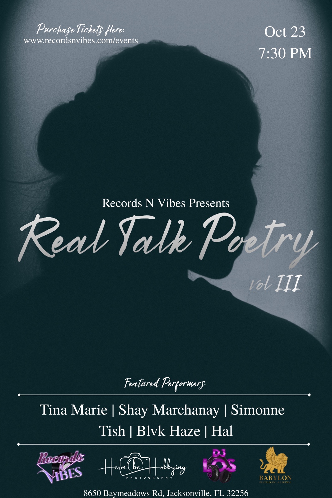 Flyer for Real Talk Poetry vol III (Women’s Appreciation Show)
