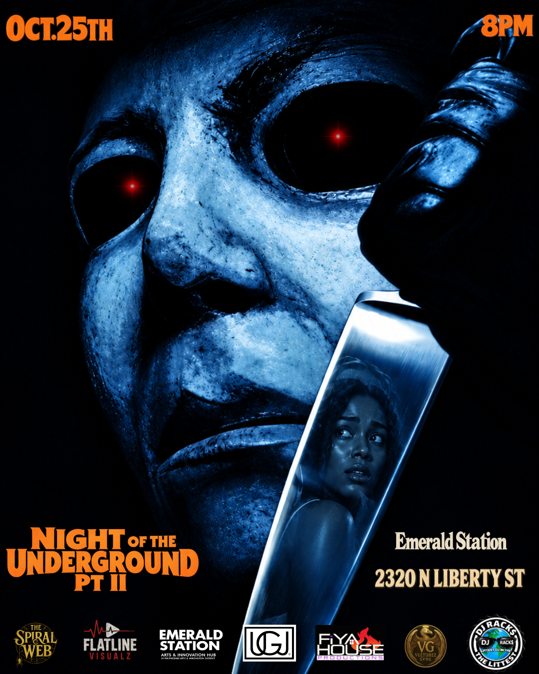 Flyer for NIGHT OF THE UNDERGROUND PT II