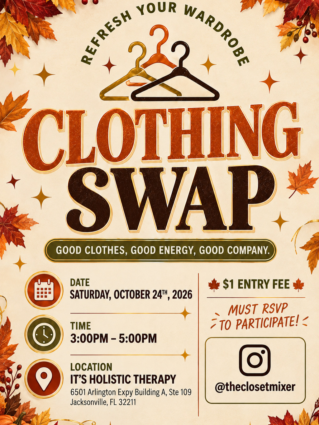 Flyer for The Closet Mixer